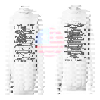 Vintage Happy 4Th Of July Boy Smile Face Retro Usa Flags Sweatshirt - Monsterry
