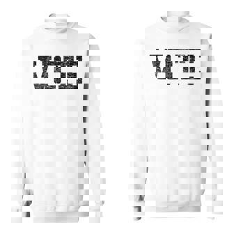 Vote レディース メンズ アンティーク調テキスト 2024 選挙 スウェットシャツ - Kawaiitshirt