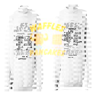 Waffles Are Just Pancakes With Abs Breakfast ワッフル愛好家 スウェットシャツ - Kawaiitshirt