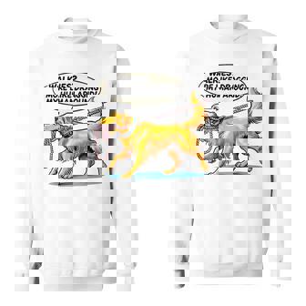 Walkies 犬の散歩 ゴールデンレトリバー 面白い犬好きデザイン スウェットシャツ - Kawaiitshirt