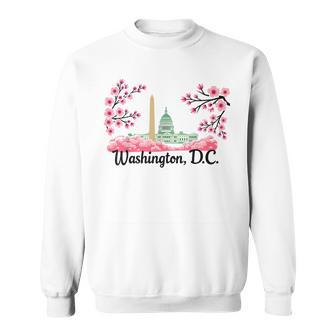 Washington Dc Cherry Blossoms Souvenir Novelty Sweatshirt - Monsterry