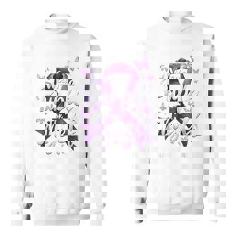 I Wear Purple For Myself Support Lupus Awareness Day Ribbon Sweatshirt - Thegiftio