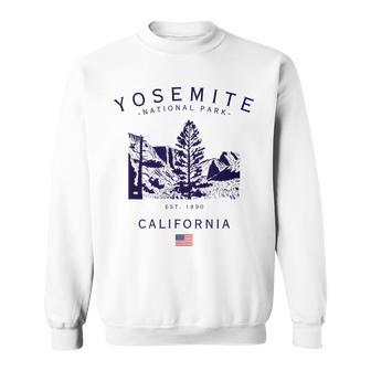 Yosemite National Park California Mountains Drapeau Américain Sweater e - Cadeauxyz