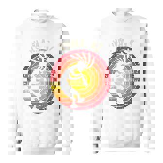 Yuma アリゾナ ダンシング ココペリ アンティーク調デザイン 長袖tシャツ スウェットシャツ - Kawaiitshirt