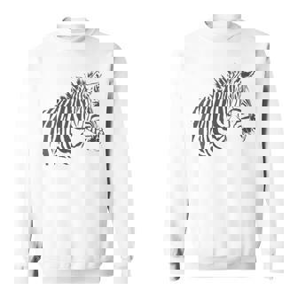 Zebratripes Blanco Y Negro África Zoo Cuello Camisa de entrenamiento - Regaloses
