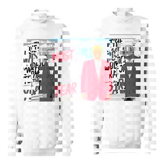 「今年一番素晴らしい言葉だ」トランプクリスマス 長袖tシャツ スウェットシャツ - Kawaiitshirt