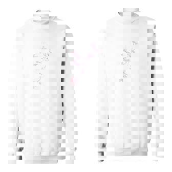 「桜／とほかみえみため 白文字」 言霊 ホツマ文字 ヲシテ文字 とほかみえひため 桜 神社 開運 お守り バックプリント スウェットシャツ - Kawaiitshirt