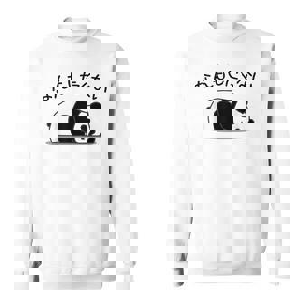 【なんもしたくない】パンダ おもしろ 面白い熊 可愛い ユーモア ギャグ ネタ ウケ狙い 笑える だらだら キャラクター スウェットシャツ - Kawaiitshirt