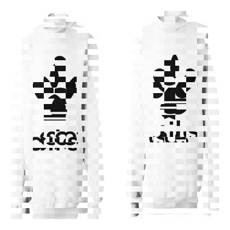 【バックプリント・背中側】Asides アシデス 足です。肉球です。【変なtシャツ屋】スポーツ ブランド パロディ 面白 長袖tシャツ スウェットシャツ - Kawaiitshirt