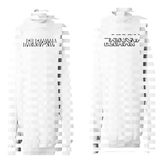 【バックプリント・背中側】Balenaicana《ばれないかな》ホワイト 白 ロゴ【変なt】ブランド パロディ 面白 スウェットシャツ - Kawaiitshirt