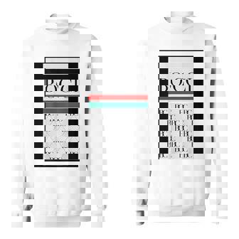 【バックプリント・背中側】Bocci ぼっち ロゴ 総柄 イタリア国旗風【変なtシャツ】陰キャ ブランド パロディ 面白 スウェットシャツ - Kawaiitshirt