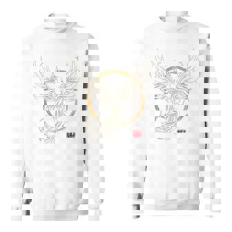 【背中側デザイン】日本文化 鳳凰デザイン 幸運を願うお守り スウェットシャツ - Kawaiitshirt