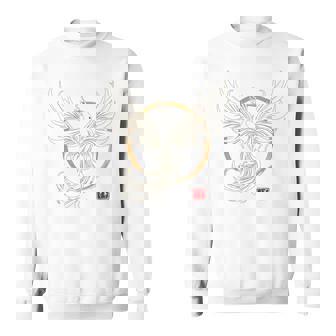 【背中側デザイン】日本文化 鳳凰デザイン 幸運を願うお守り 長袖tシャツ スウェットシャツ - Kawaiitshirt