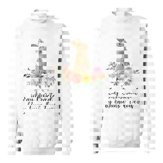 うさぎと花に気が散りやすい ウサギ かわいいウサギ スウェットシャツ - Kawaiitshirt