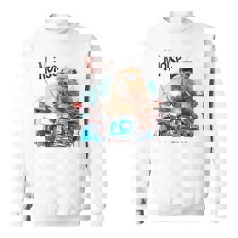 おかしなカピバラがドラムを奏でる スウェットシャツ - Kawaiitshirt