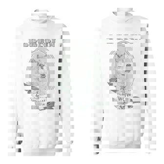 おもしろいいいいどこん 柴犬犬 ドル札 暗号のお金 スウェットシャツ - Kawaiitshirt