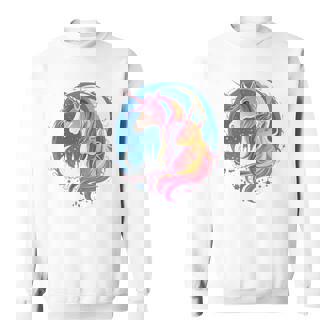 お揃いのママと娘 ユニコーン ナイトシャツ 母の日 長袖tシャツ スウェットシャツ - Kawaiitshirt