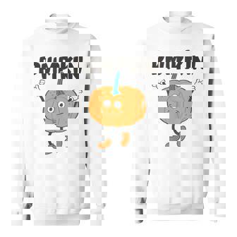 かぼちゃ Pumpkin キャラクター 顔 イラスト かわいい おもしろ シンプル ゆるい 野菜 ゆるキャラ スウェットシャツ - Kawaiitshirt