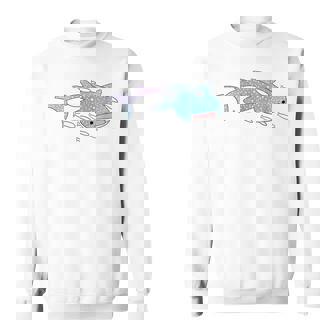 かわいい カワイイ エステ ブルー ジンベラ サメ 海 ギフト スウェットシャツ - Kawaiitshirt