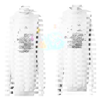 かわいいハリネズミ蝶 ティーンエイジガールギフト スウェットシャツ - Kawaiitshirt