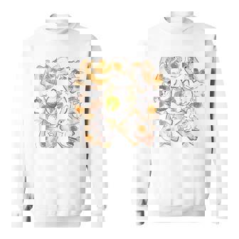 かわいい猫のパンおかしな猫と卵好き。 スウェットシャツ - Kawaiitshirt