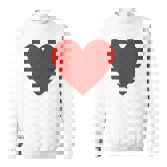 かわいい赤ミニマリスト ハート スウェットシャツ - Kawaiitshirt