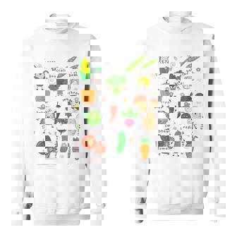 かわいい野菜 かわいい野菜 ヘルシーフード 食べる ビーガン スウェットシャツ - Kawaiitshirt