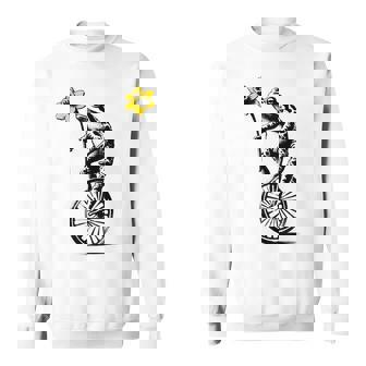 かわいい面白いカエルの一輪車 スウェットシャツ - Kawaiitshirt