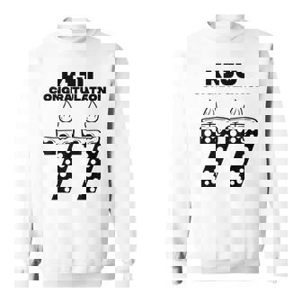 この身体７７年目 まだまだ行くぜ ７７歳 喜寿祝い 長寿祝い おもしろ 喜寿 スウェットシャツ - Kawaiitshirt