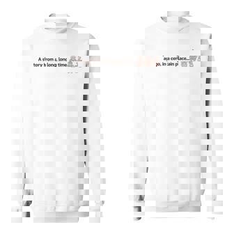 それは遥か遠い、太古のお話です。土偶 縄文 遮光器土偶 ハート形土偶 仮面の女神 宇宙人 おしゃれ かわいい シュール 長袖tシャツ スウェットシャツ - Kawaiitshirt