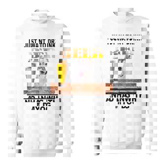 ただビール飲みたい&吊るしw おれのシベリアンハスキー スウェットシャツ - Kawaiitshirt