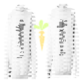 にんじん 人参 顔 イラスト かわいい おもしろ 簡単 シンプル ゆるい 野菜 スウェットシャツ - Kawaiitshirt
