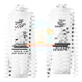 より多くのスパゲッティ、より少ないアップセッティ、イタリア料理 猫愛好家 スウェットシャツ - Kawaiitshirt