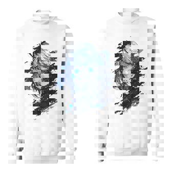 アニメ 漫画 グラフィック 青い目 アート アニメ スウェットシャツ - Kawaiitshirt