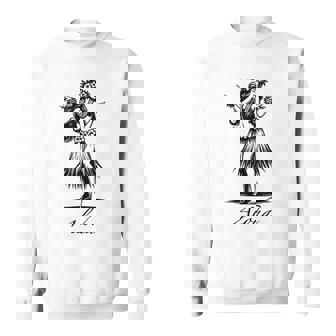 アロハ ハワイ ハワイアン ヴィンテージ ワヒネ フラダンス ダンサー ガール スウェットシャツ - Kawaiitshirt