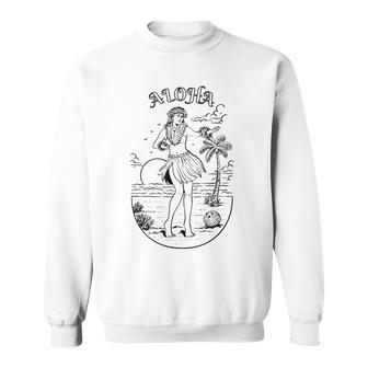 アロハ ハワイアン フラダンサー スウェットシャツ - Kawaiitshirt
