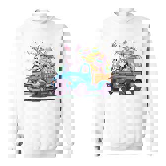 イースタートラッカー-面白いイースターバニーボーイズイースターネストトラック 長袖tシャツ スウェットシャツ - Kawaiitshirt