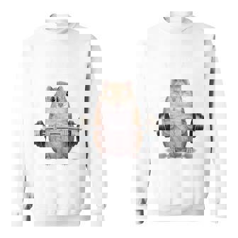 ウェイトリフティング 筋トレ バーベル やる気がないなら家に帰れ ジャンガリアンハムスター スウェットシャツ - Kawaiitshirt