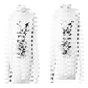ウッドランド バニー コテージコア 花 春 素朴なイースター スウェットシャツ - Kawaiitshirt
