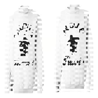 ウミガメ アロハ ハワイ Hi ハワイアンアイランド ホヌ ビンテージ クール スウェットシャツ - Kawaiitshirt