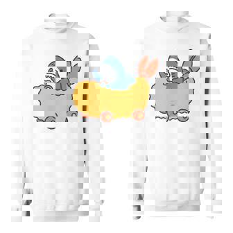 エビフライのくるまを運転するサメ スウェットシャツ - Kawaiitshirt