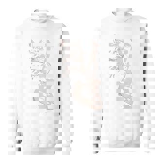 エレキギターを弾く猫 面白いキャットロッカー ロックショー 長袖tシャツ スウェットシャツ - Kawaiitshirt