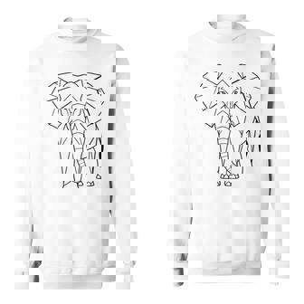 エレファントtシャツ、幾何学象クッション象 スウェットシャツ - Kawaiitshirt