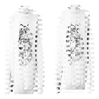 オオカミ イラスト デザイン 動物 シンボル ギフト スウェットシャツ - Kawaiitshirt