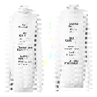 オタク数学ユークリッドオイラーガウスデカルトライプニッツフィボナッチ スウェットシャツ - Kawaiitshirt