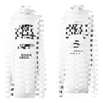 オニール ネブラスカ Ne ビンテージ アスレチック ブラック スポーツデザイン スウェットシャツ - Kawaiitshirt