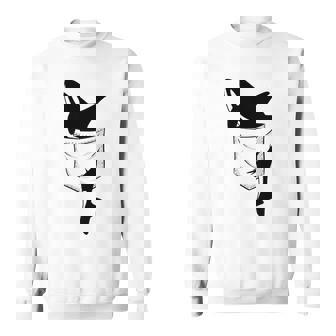 カジュアルなシャチ 面白いオルカをポケットに スウェットシャツ - Kawaiitshirt