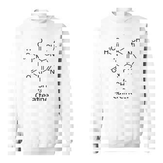 カフェインシャツ 化学構造 分子化学 コーヒー スウェットシャツ - Kawaiitshirt