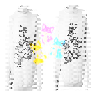 カワイイ・パンセクシュアル・プライド・フォックス 長袖tシャツ スウェットシャツ - Kawaiitshirt