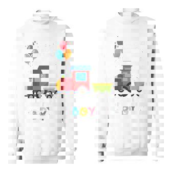 キッズ かっこいいチュー 3歳バースデーボーイ可愛い電車好き スウェットシャツ - Kawaiitshirt